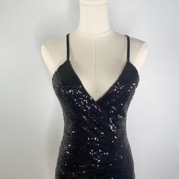 NEW W/ TAGS - Sequin Black Dress - Picture 3 of 11